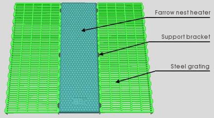 Heating plate polymer concrete