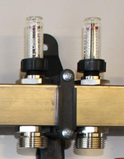 Flow rate indicator for control system