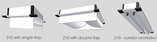 fresh air inlets ceiling corridor ventilation ZVD